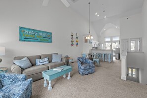 Living Area with Deck Access on Third Level