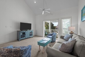Living Area with Deck Access on Third Level