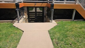 Rear of home - lower level access doors
