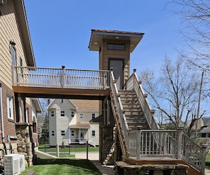 Stairs to Skybridge and Upper Apartment access door