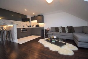 Living and kitchen area