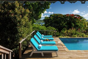 Pool Loungers The Blue House Paradise Properties Connection Antigua