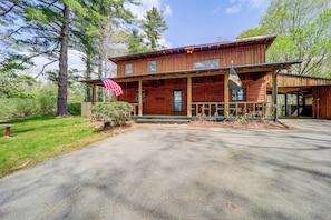 Property Exterior | 2-Story Cabin | Spacious Yard