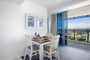 Share sumptuous meals with the family in this sophisticated dining area