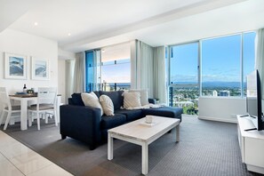 Cozy living area for the guests to relax 