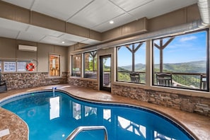 Dip into the indoor pool at Serenity Lodge year-round!