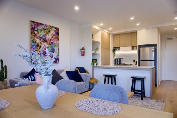 Kitchen, Living & Dining