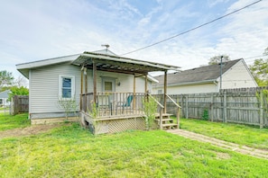 House Exterior | Deck w/ Dining Area | Fenced Backyard