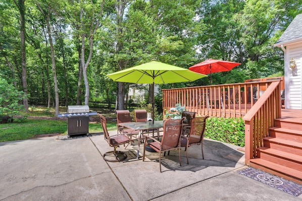 Matthews Vacation Rental | 4BR | 2.5BA | Stairs Required | 2,100 Sq Ft