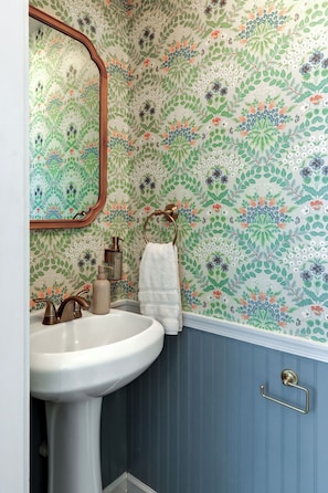 Powder room on first floor