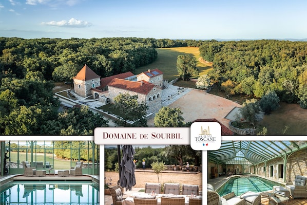 Rental of exceptional estate for 33 guests with indoor pool