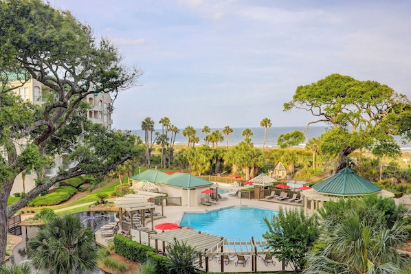 Ocean and pool view