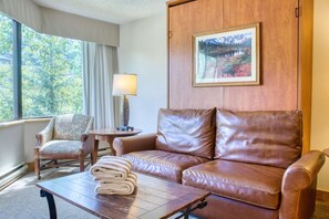 Living Room with Murphy Bed | Listed with @BookTraverse