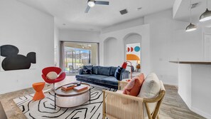Mickey-mouse themed living room