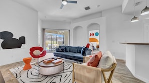 Mickey-mouse themed living room