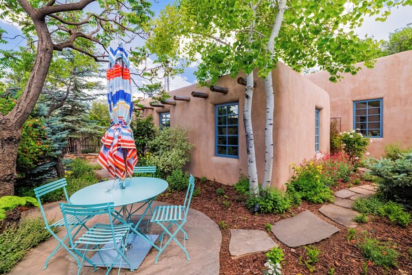 Enjoy the quiet courtyard and dine alfresco.