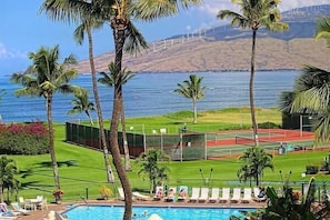 Take advantage of the resort's tennis courts with stunning ocean vistas, perfectly complementing the beachfront access just steps away.