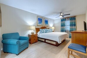 Rest easy in the elegantly designed bedroom, perfect for a serene getaway after a fun day.