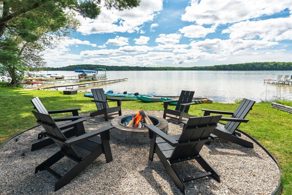After paddles, trails, and sun-soaked hours — gather ‘round the fire and relive the adventure.
