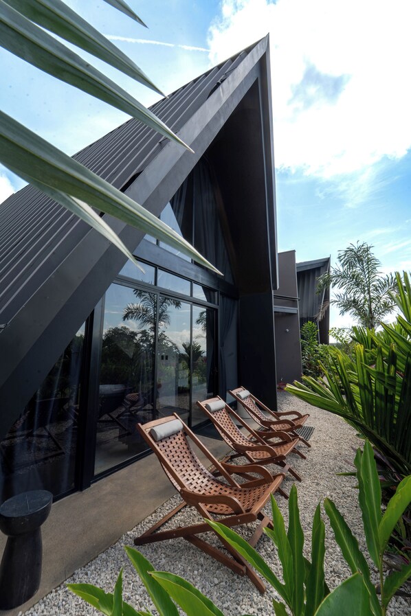 First-Floor Terrace. Volcano view