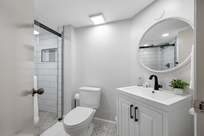Bathroom #1 Remodeled full bath with walk in shower