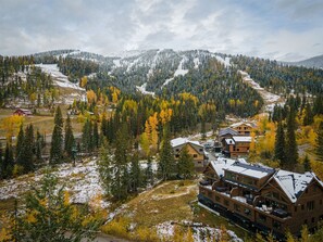 Situated on Whitefish Mountain Resort, this ski-in in ski-out home offers quick access to the slopes and incredible views | Exterior