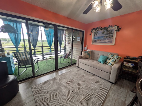 Beautiful marsh views from the comfort of your living room!