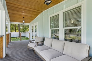 Covered Front Porch to Relax and Listen to Nature