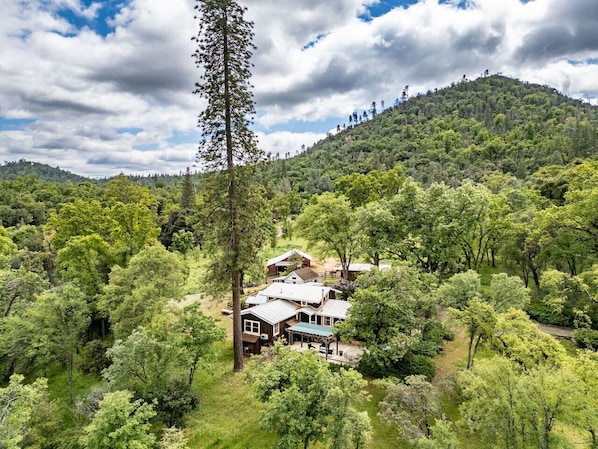 Exterior of our home. Enjoy this peaceful ranch retreat near Yosemite—relax with mountain views, fresh air and hang out with our sweet horses and chickens. Enjoy fresh eggs for breakfast from our chicken house!
