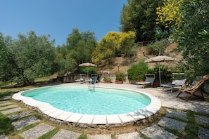 Swimming Pool, Outdoor Furniture, Furniture, Chair, Resort, Backyard, Shade, Garden, Eco Hotel, Landscaping
