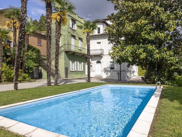 Bleu, Piscine, Biens, Ombre, Eco Hôtel, Recours, Pelouse, Jardin, Hacienda, Cour