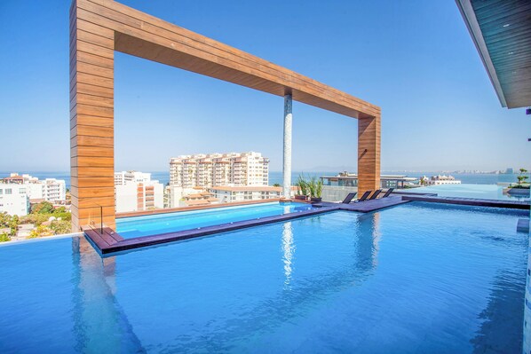 Enjoy one of the best rooftop pools in the Romantic Zone