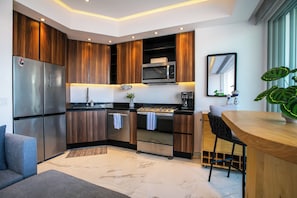 Kitchen — Sleek and well-equipped kitchen