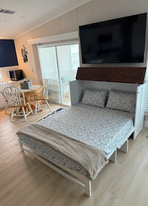 Murphy bed (queen) in living room