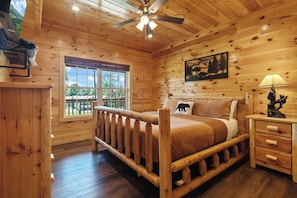 Sleep tight in our cozy cabin bedroom—wake up refreshed for adventure!