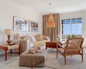 Bright open plan living room.