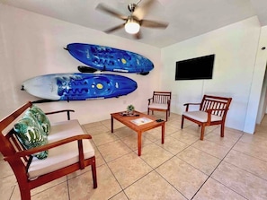 Living area and kayaks