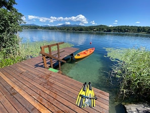 Direct access to the lake - private dock and lake stairs