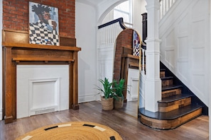 Foyer area where elegance meets coziness