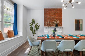 Dining area with elegant and cozy ambience