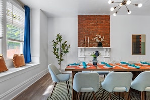 Dining area with elegant and cozy ambience