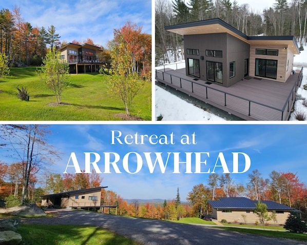 Maple Lodge and her charming little sister next door, Birch House, blends Scandinavian design with the natural beauty of the White Mountains!