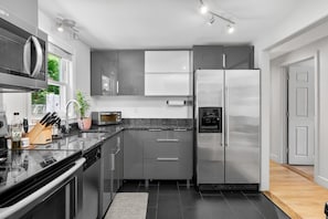 Fully equipped updated kitchen