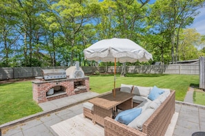 Fully fenced in yard