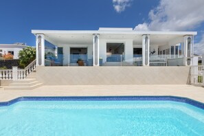 house with a pool