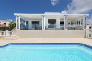 house with a pool
