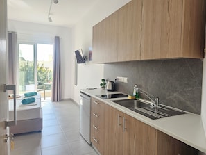 Kitchenette equipped with basic equipment