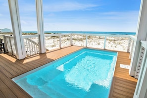 Private heated and cooled pool