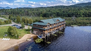 Heron 1 is the end unit with both water and beach views.