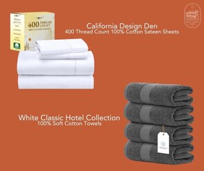 Comfy Linens and Towels Included!